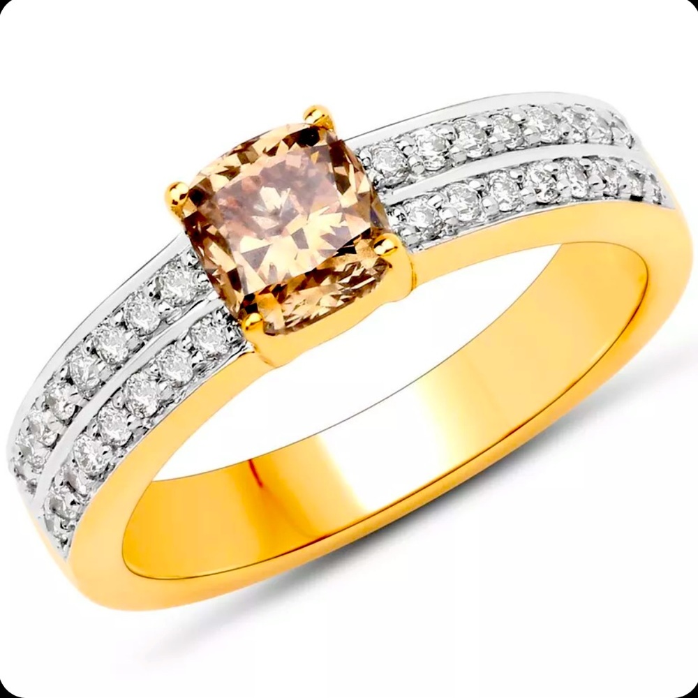 Authentic 1.32 Ct. t.w. Cushion Cut Diamond Ring 18k With Appraisal Report Inc